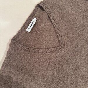 Mens Brown J. Lindberg Merino Wool Cashmere Sweater